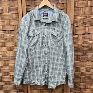 Wrangler Gray Plaid Men's Shirt